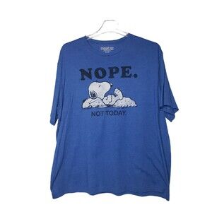 PEANUTS Snoopy NOPE Blue T Shirt Size 2XB